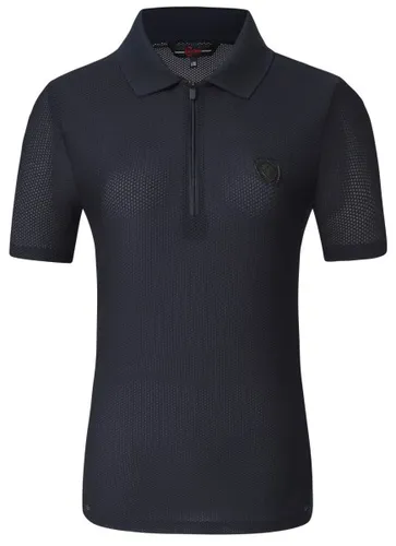 Фото Рубашка поло с перфорацией Dark Navy. Covalliero