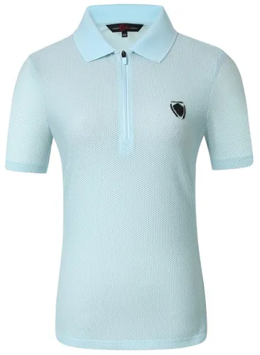 Фото Рубашка поло с перфорацией Light Blue. Covalliero