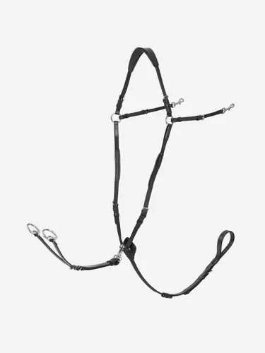 Фото Подперсье с мартингалом Breastplate Black, кожа. LeMieux