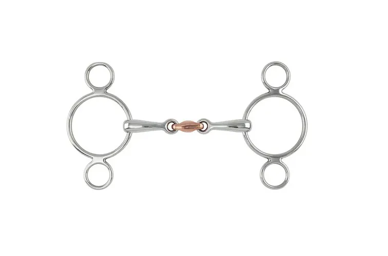 Фото Трензель олимпийский восьмерка Two Ring, Copper Lozenge Gag. Shires