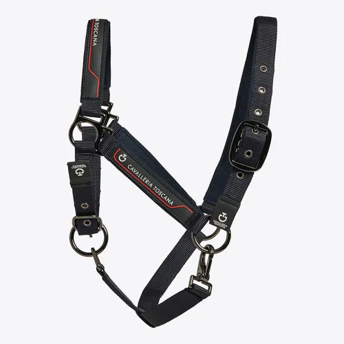 Фото Недоуздок с чомбуром Halter with Lead Rope Navy. Cavalleria Toscana