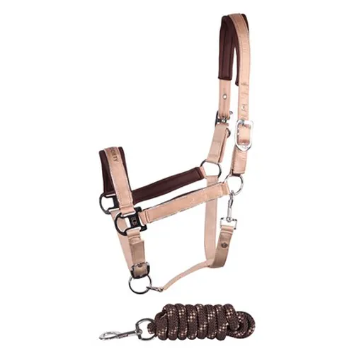 Фото Недоуздок с чомбуром Satin Eli, неопреновая подкладка. Harry's Horse