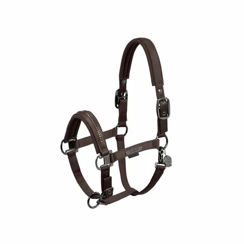 Фото Недоуздок Double Pin Glossy Crystal Brown Platinum 24. Eskadron