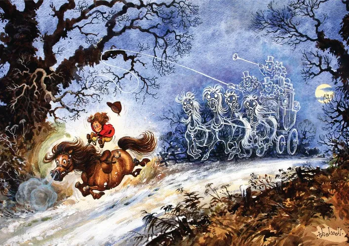 Фото Открытка Ghost Stagecoach, 21х15 см.