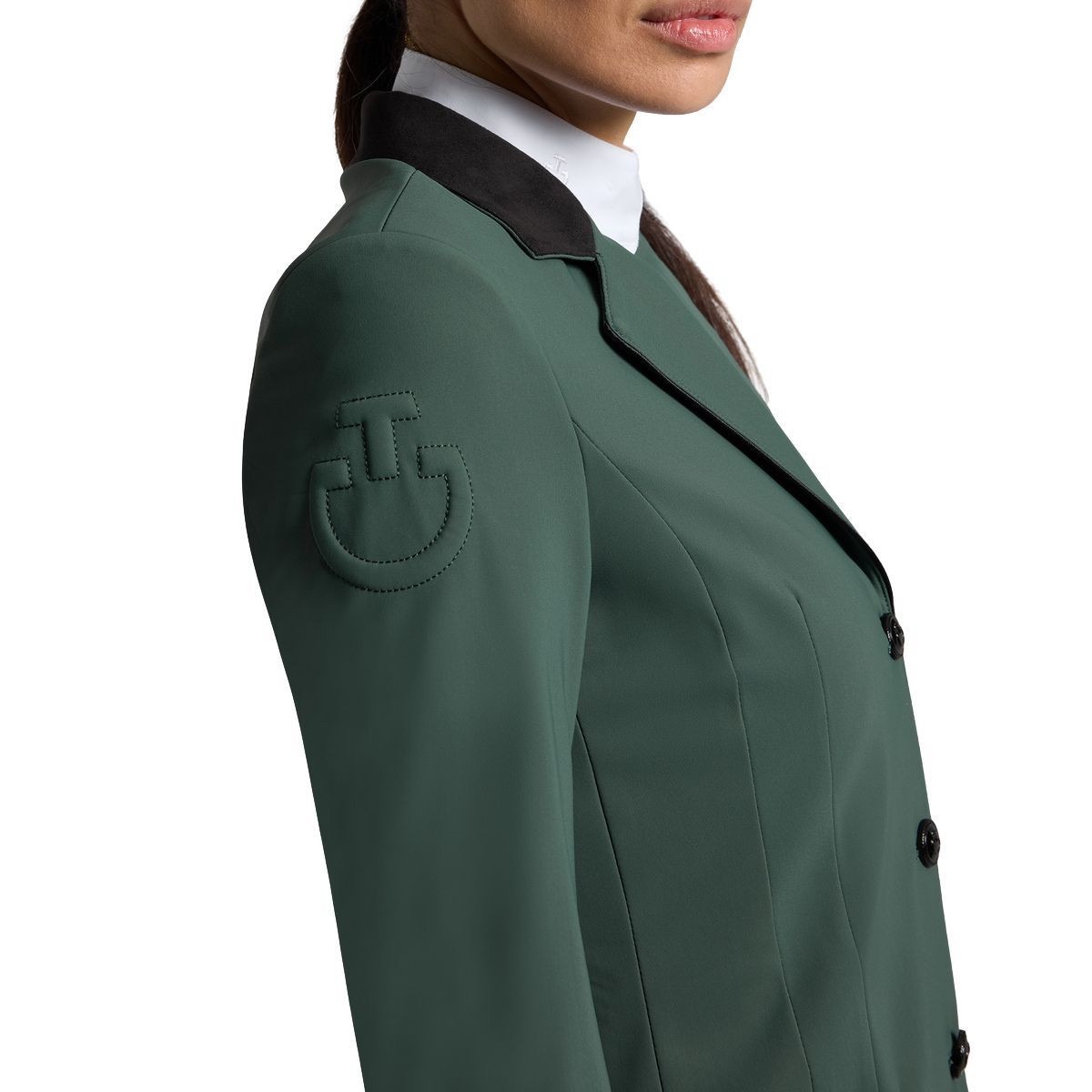 Редингот With Alcantara Collar and Buttons Jungle Green. Cavalleria Toscana 3