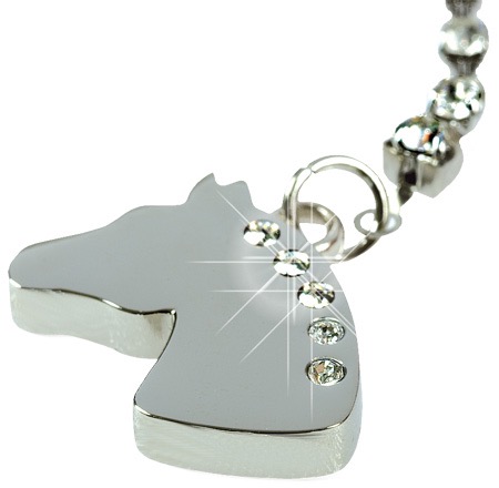 Брелок для телефона со стразами "Horse Head and Horse Shoe" 3