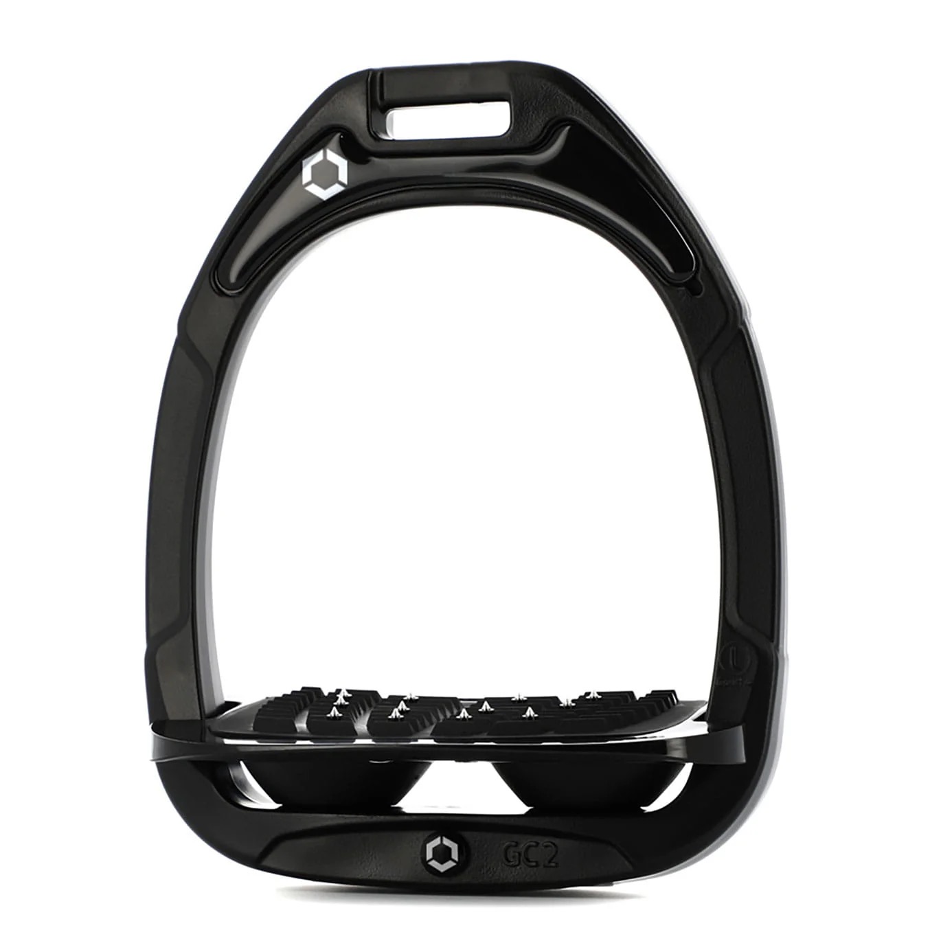 Стремена амортизирующие Green Composite Black, прямая платформа. Flex-On