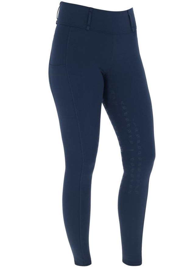 Бриджи леггинсы зимние Dark Navy, полная силиконовая лея. Covalliero 2