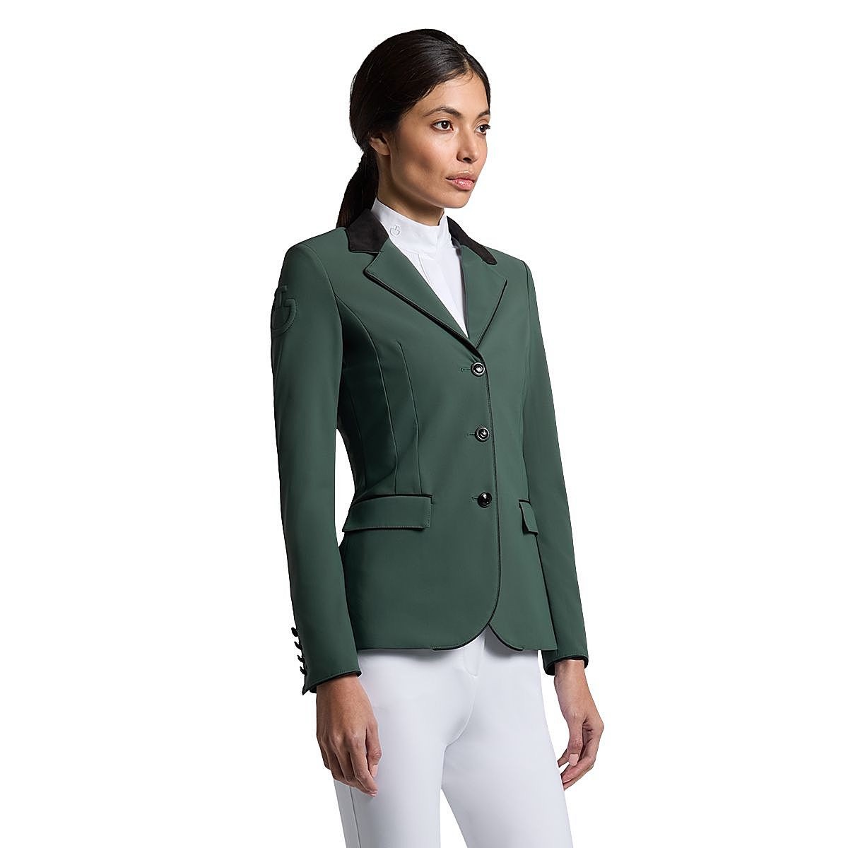 Редингот With Alcantara Collar and Buttons Jungle Green. Cavalleria Toscana 2