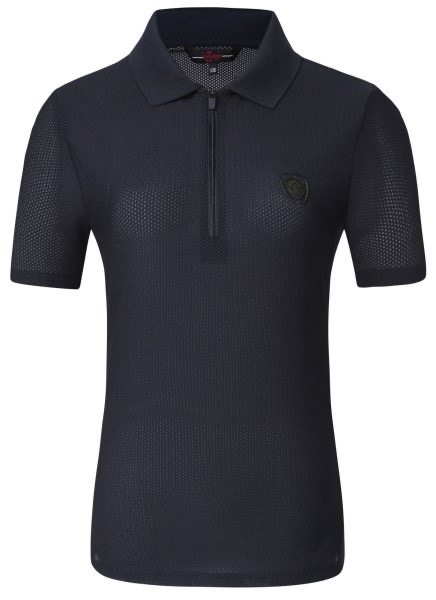 Поло с перфорацией Dark Navy. Covalliero