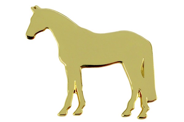 Значок Horse Silhouette Gold. Happy Ross