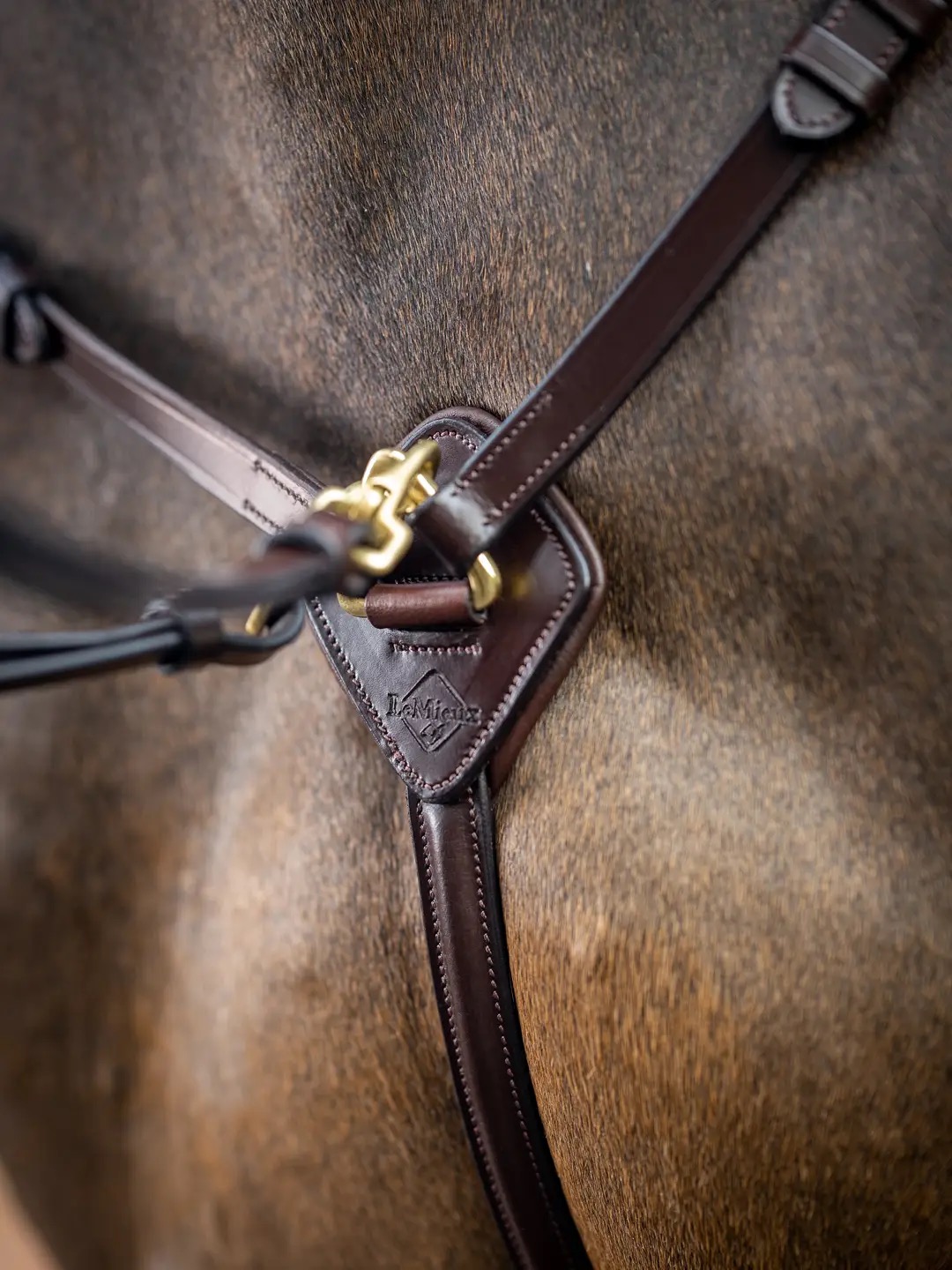 Подперсье с мартингалом Breastplate Havana, кожа. LeMieux 2