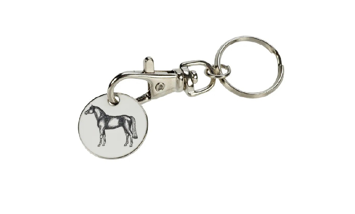 Брелок для ключей с монетой "Horse and Horse Shoe"