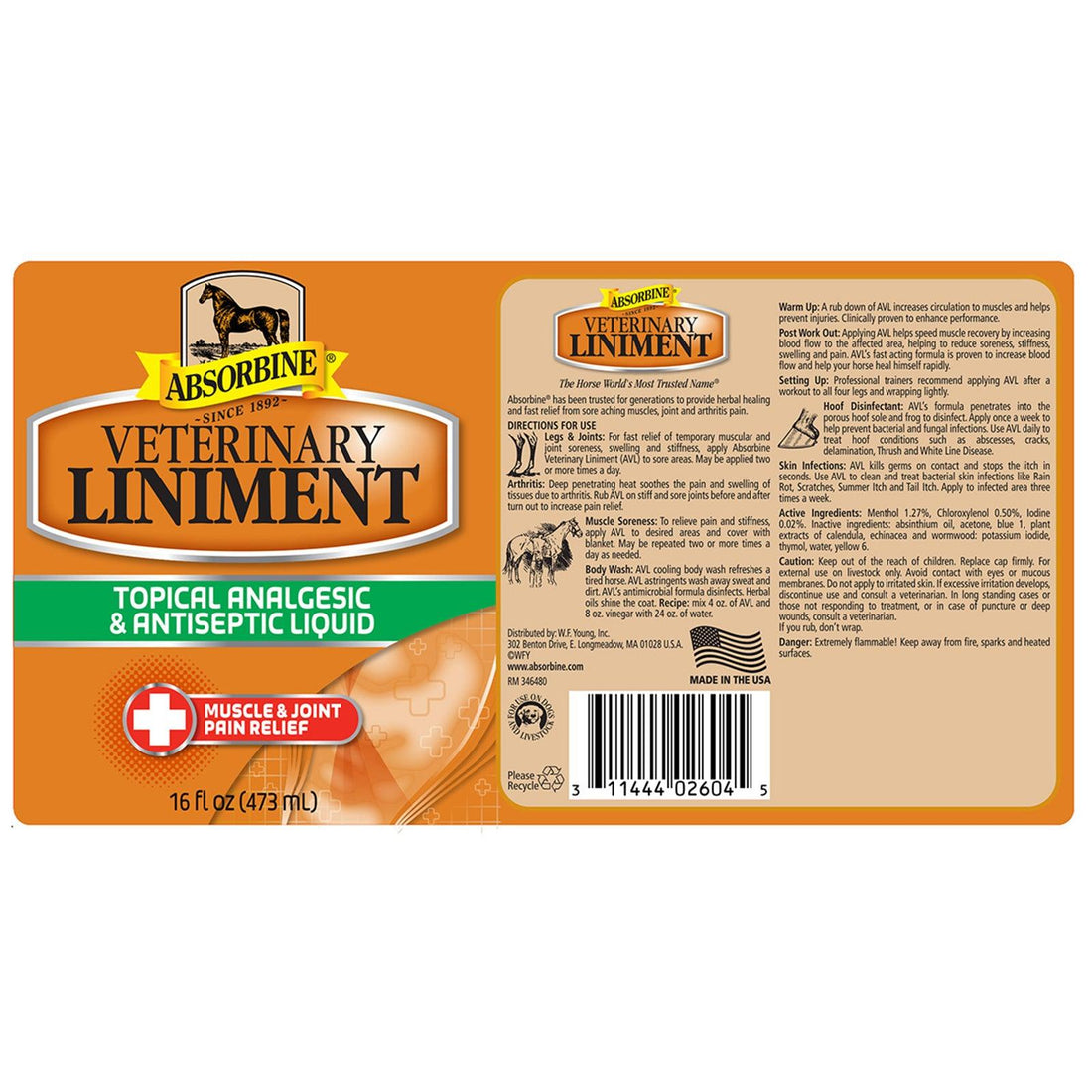 Гель ветеринарный Liniment, 950 мл. Absorbine (арт 383200) 2