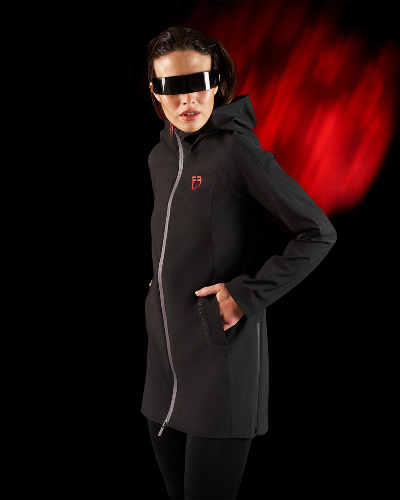Пальто дождевик Ridertechnology Black. Equestro 6