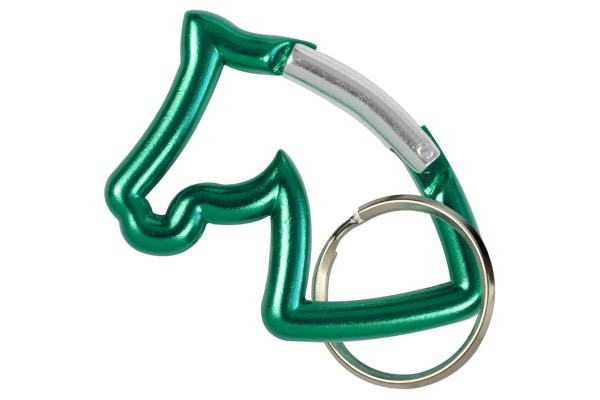 Брелок-карабин Horse Head Green. Happy Ross