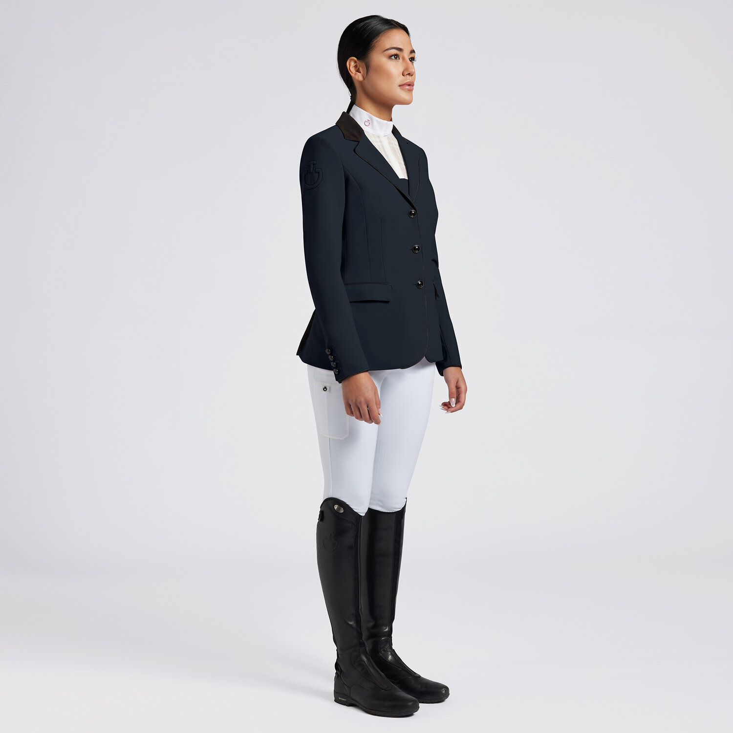 Редингот With Alcantara Collar and Buttons Navy. Cavalleria Toscana