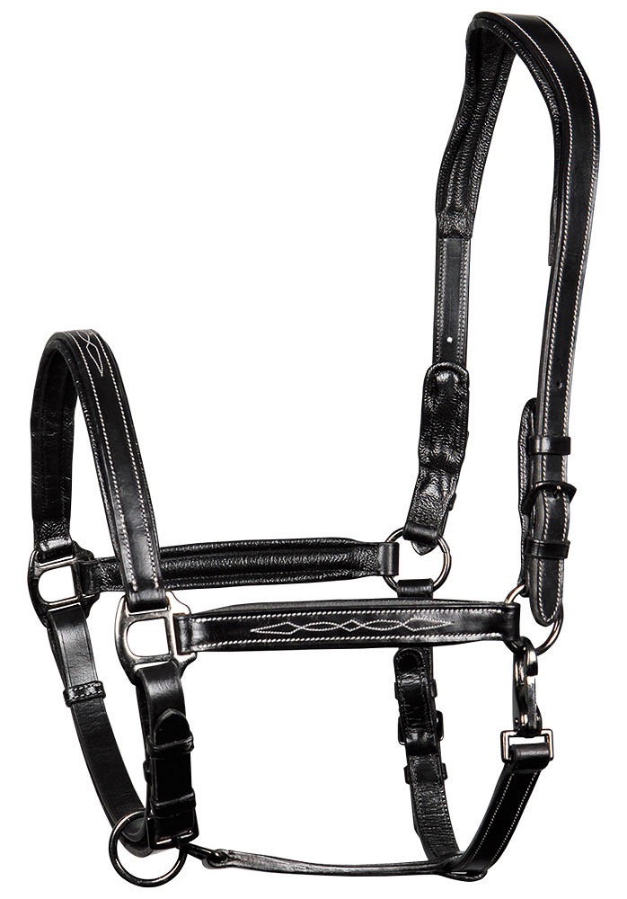 Недоуздок кожаный Supreme Black. Harry's Horse