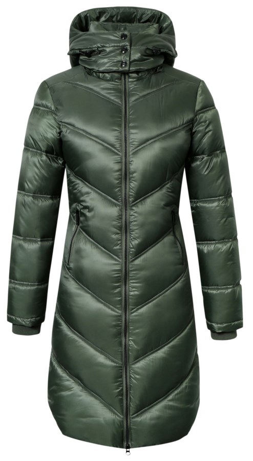 Пальто зимнее с капюшоном Opal Green 2025. Covalliero
