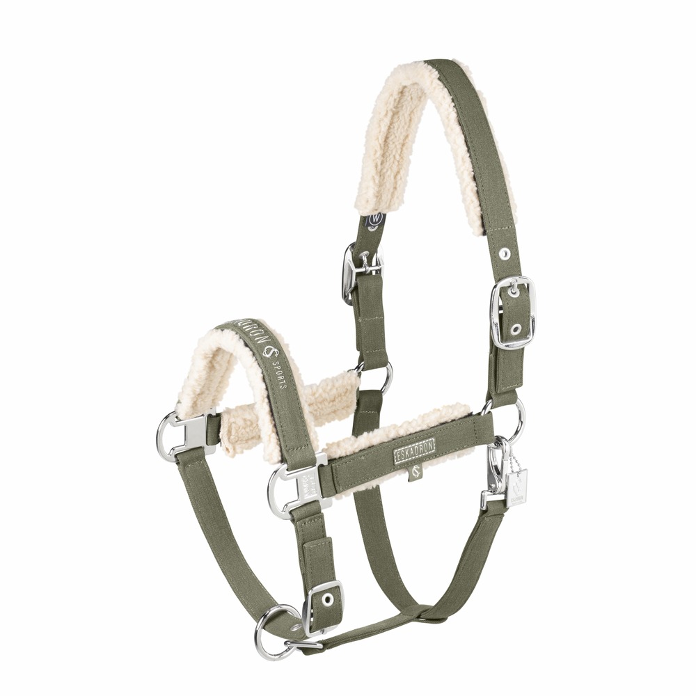 Недоуздок Denim Double Pin Teddyfle Dusty Olive Sports 25. Eskadron