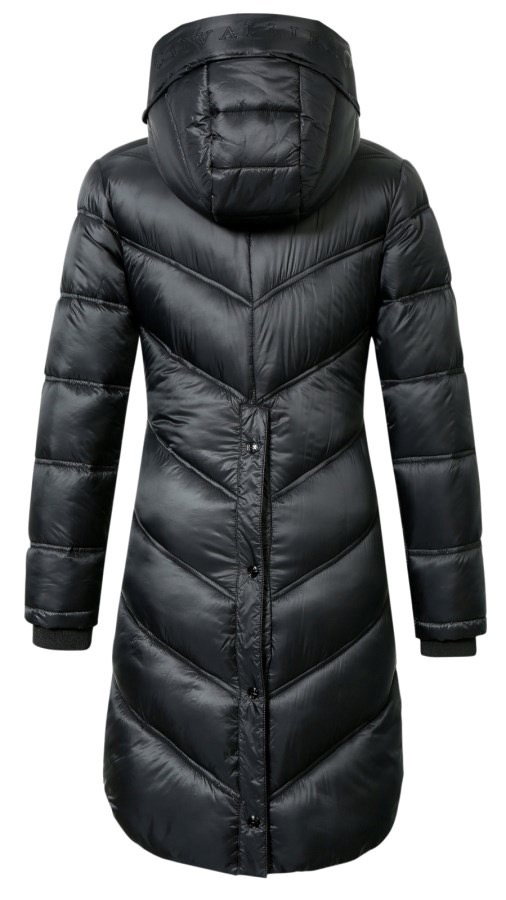 Пальто зимнее с капюшоном Black 2025. Covalliero 2