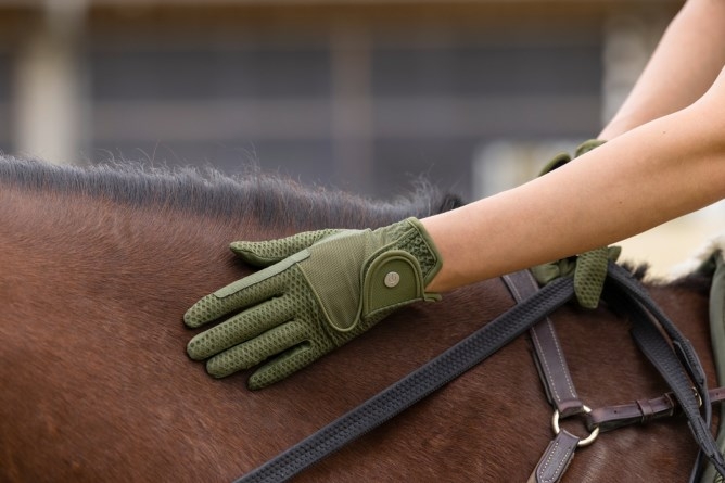 Перчатки Olive с перфорацией. Covalliero 2
