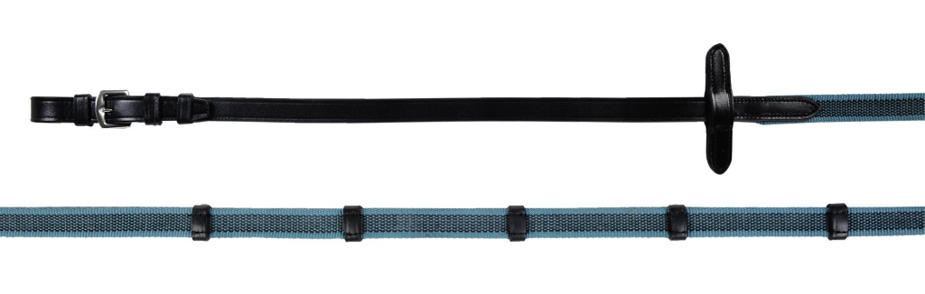 Повод прорезиненный Colour Blue, тонкий. HKM