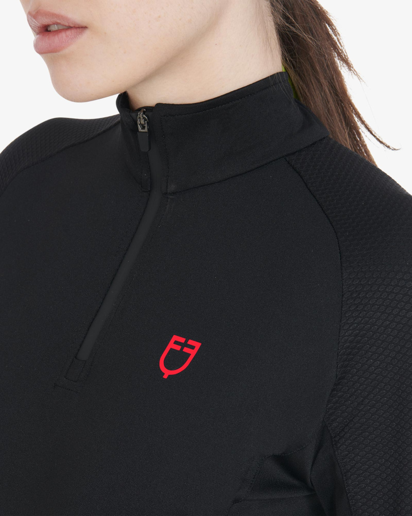 Лонгслив Slim Fit Black/Red. Equestro 2