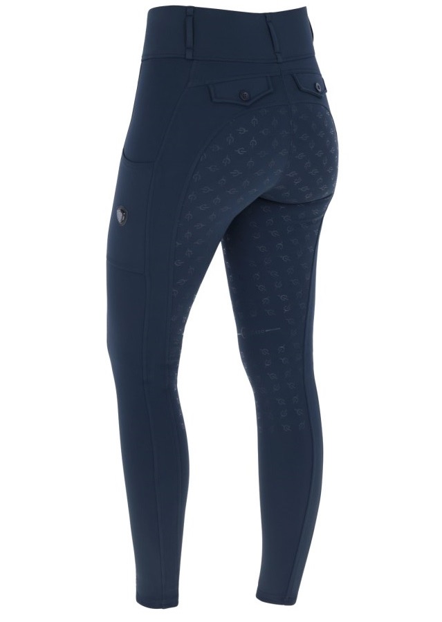 Бриджи леггинсы зимние Dark Navy, полная силиконовая лея, детские. Covalliero 3