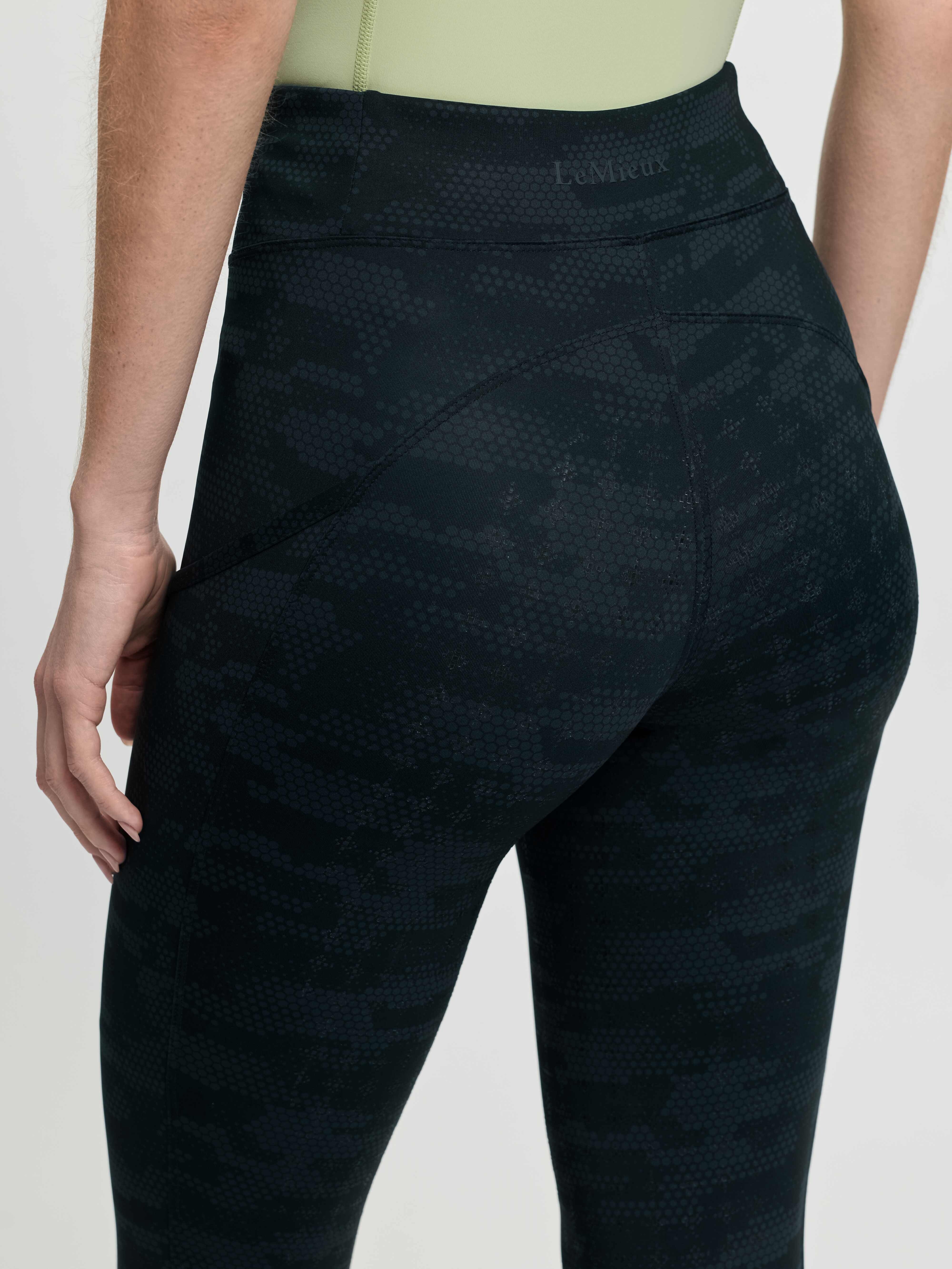 Бриджи леггинсы Naomi Camo Black, полная силиконовая лея. LeMieux 4