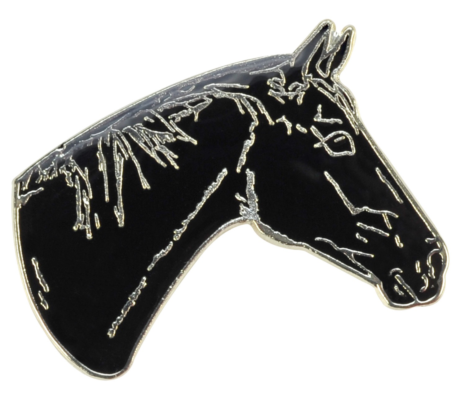 Значок Horse Head Black. Happy Ross