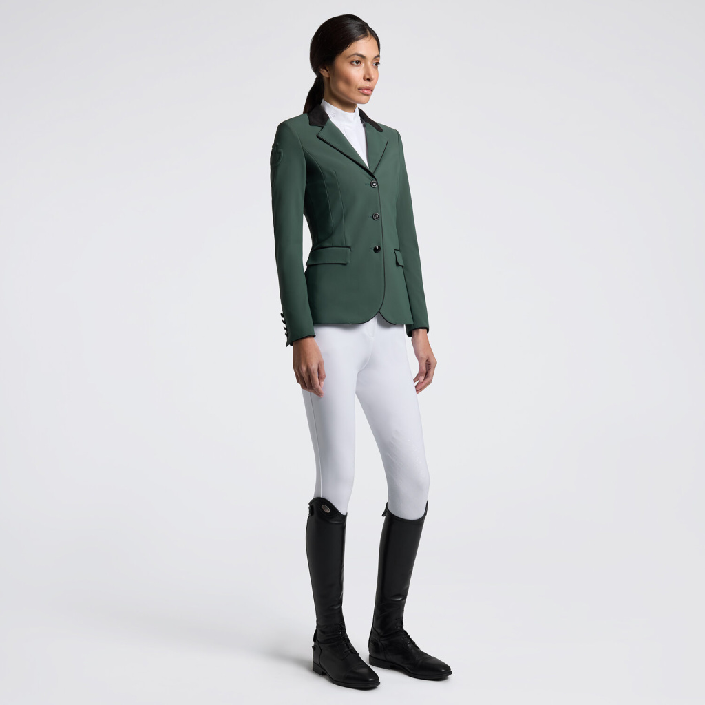 Редингот With Alcantara Collar and Buttons Jungle Green. Cavalleria Toscana