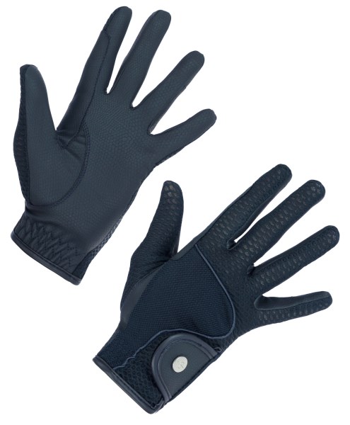 Перчатки Dark Navy с перфорацией. Covalliero