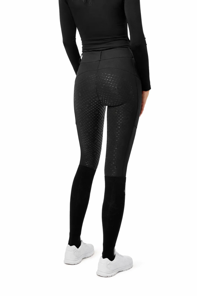 Бриджи Elite Black, полная силиконовая лея. Equestrian Stockholm