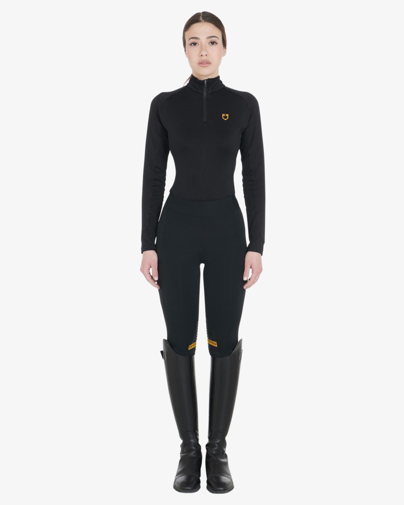 Лонгслив Slim Fit Black/Yellow. Equestro 4