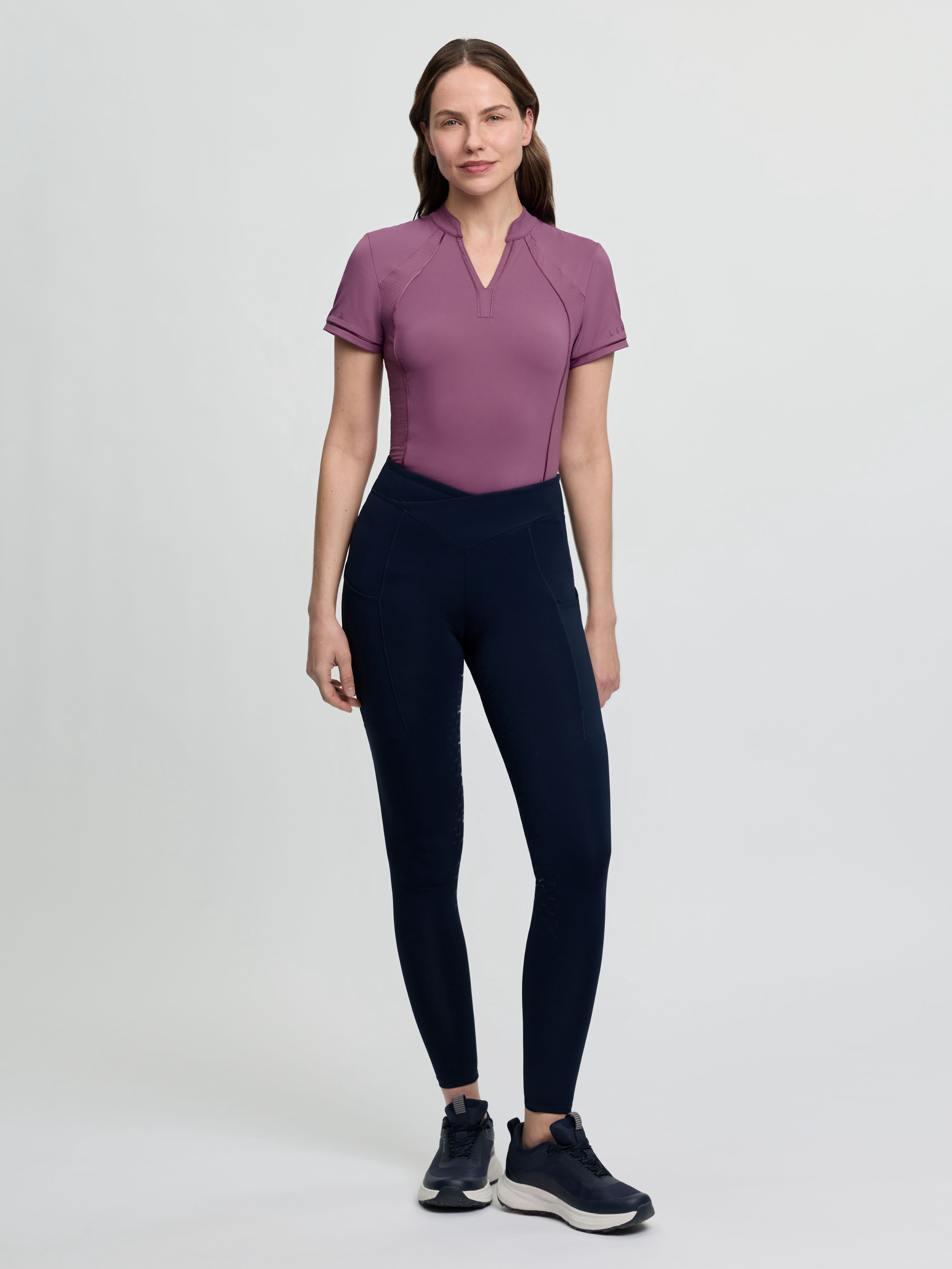Бриджи леггинсы Simone Cross Over Navy, полная силиконовая лея. LeMieux 6