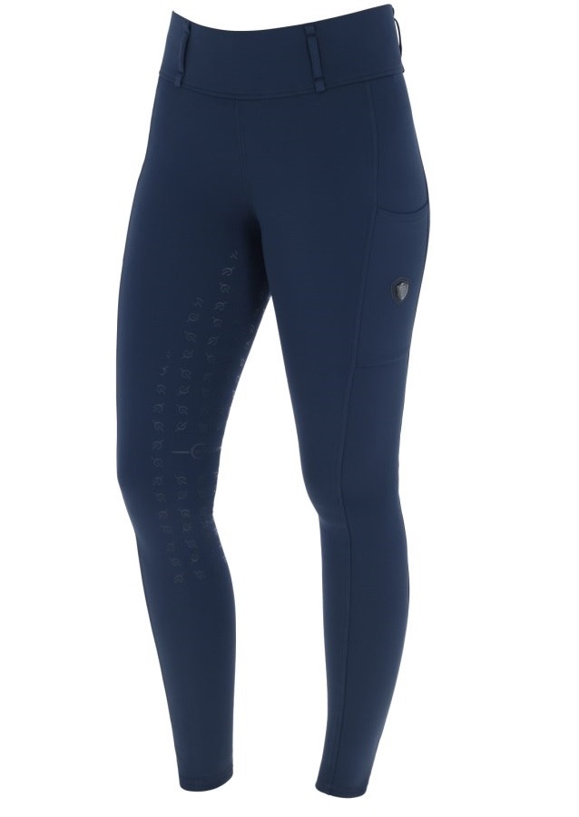 Бриджи леггинсы зимние Dark Navy, полная силиконовая лея, детские. Covalliero 2