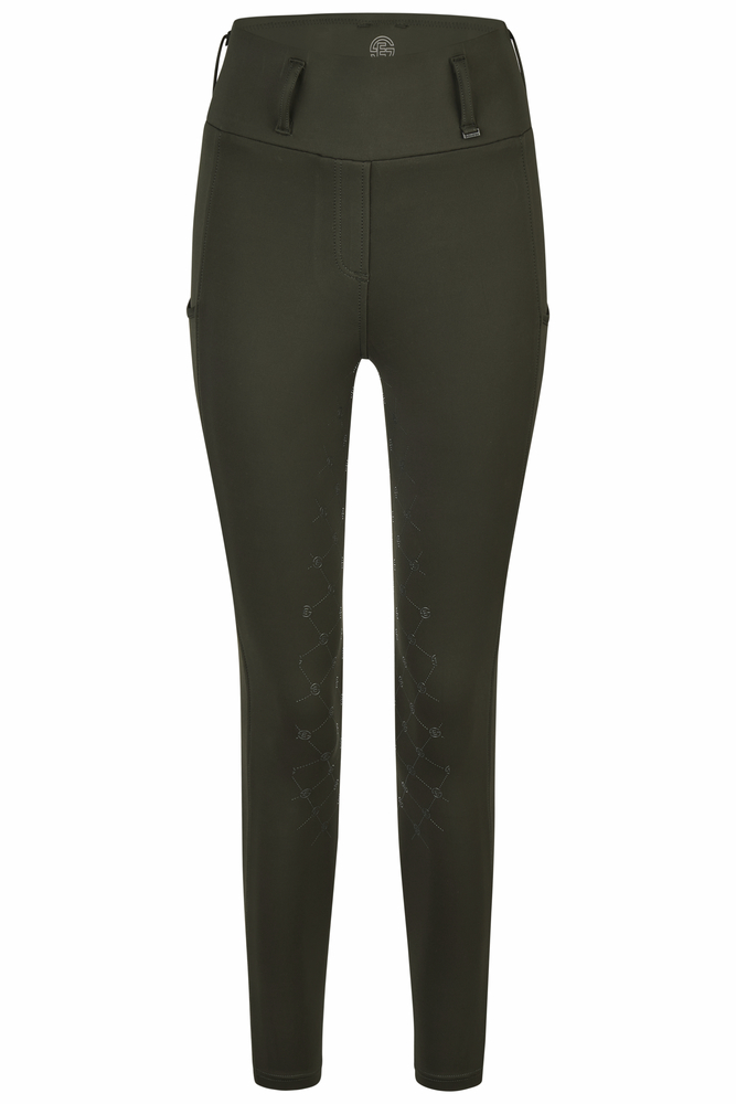 Бриджи леггинсы Flex Deep Green Dynamic 25, полная силиконовая лея. Eskadron