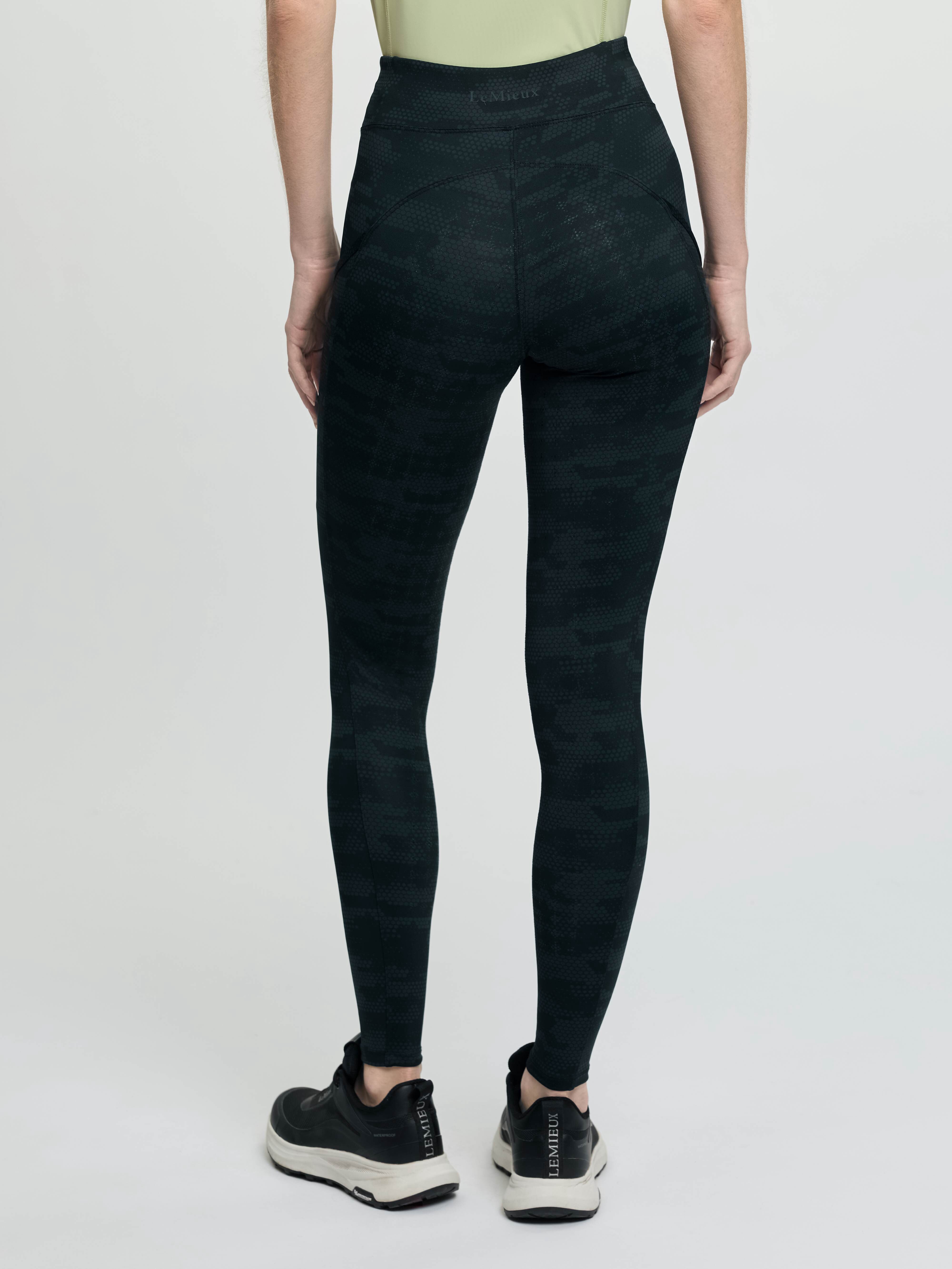 Бриджи леггинсы Naomi Camo Black, полная силиконовая лея. LeMieux 2