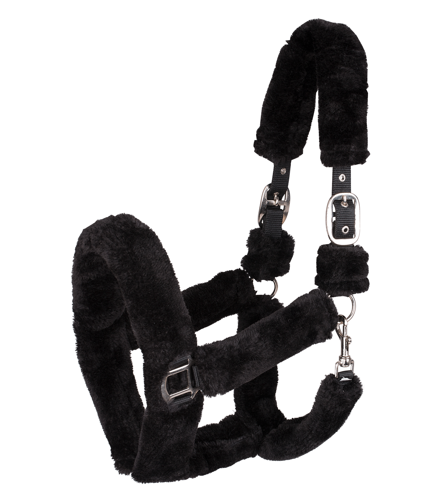 Недоуздок с мехом Cozy Black. Waldhausen
