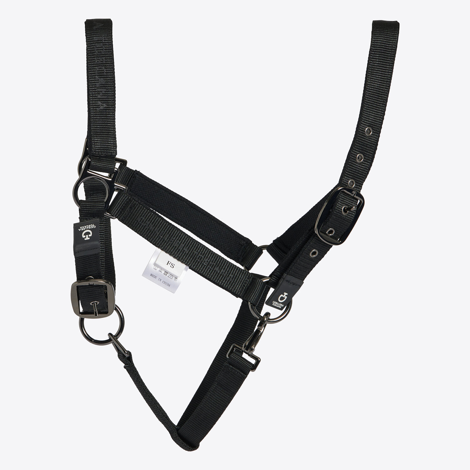 Недоуздок с чомбуром Halter with Lead Rope Black. Cavalleria Toscana
