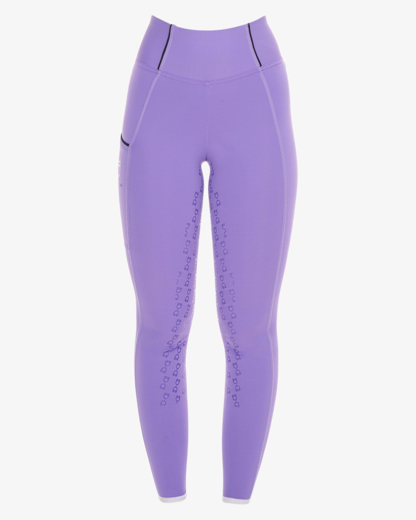 Бриджи леггинсы Classic Slim Fit Dahlia Purple, полная силиконовая лея. Equestro 2