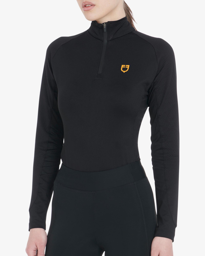 Лонгслив Slim Fit Black/Yellow. Equestro 3