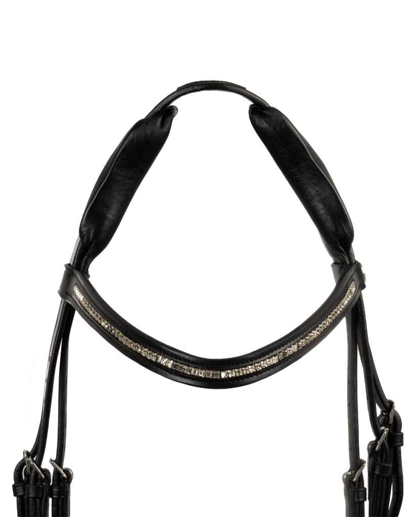 Уздечка трензельная с чешским капсюлем Venere Black. Acavallo 3