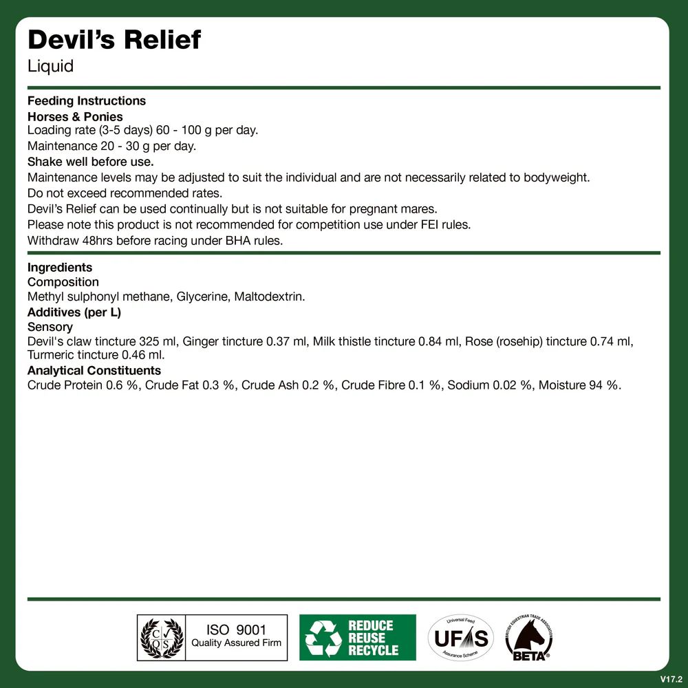 Добавка дьявольский коготь Devils's Relief, 1 л. NAF 2