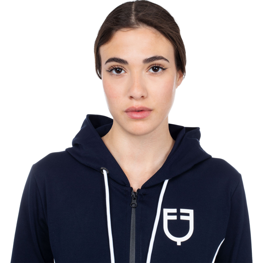 Толстовка с капюшоном Interlock Navy Blazer. Equestro 5