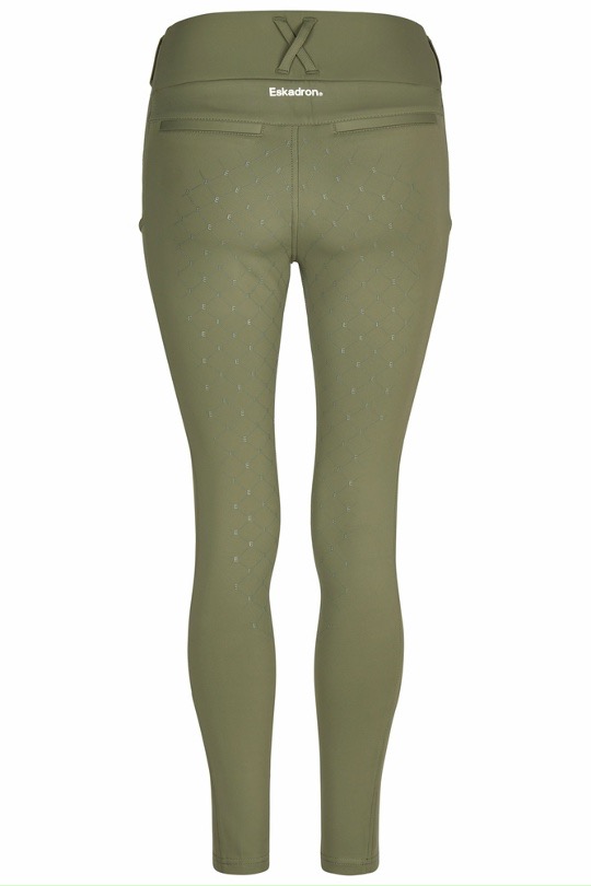 Бриджи леггинсы Flex Dusty Olive Sports 25, полная силиконовая лея. Eskadron 2