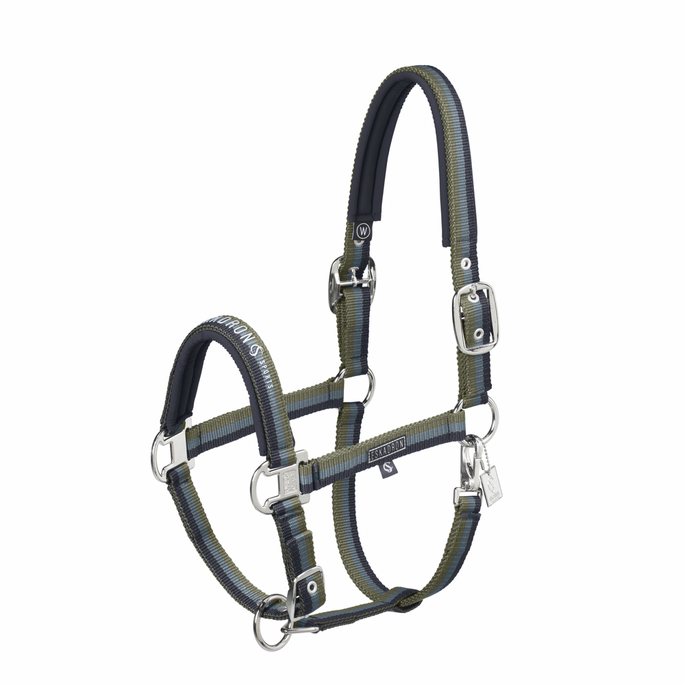 Недоуздок Double Pin Navy/Blue/Olive Sports 25. Eskadron