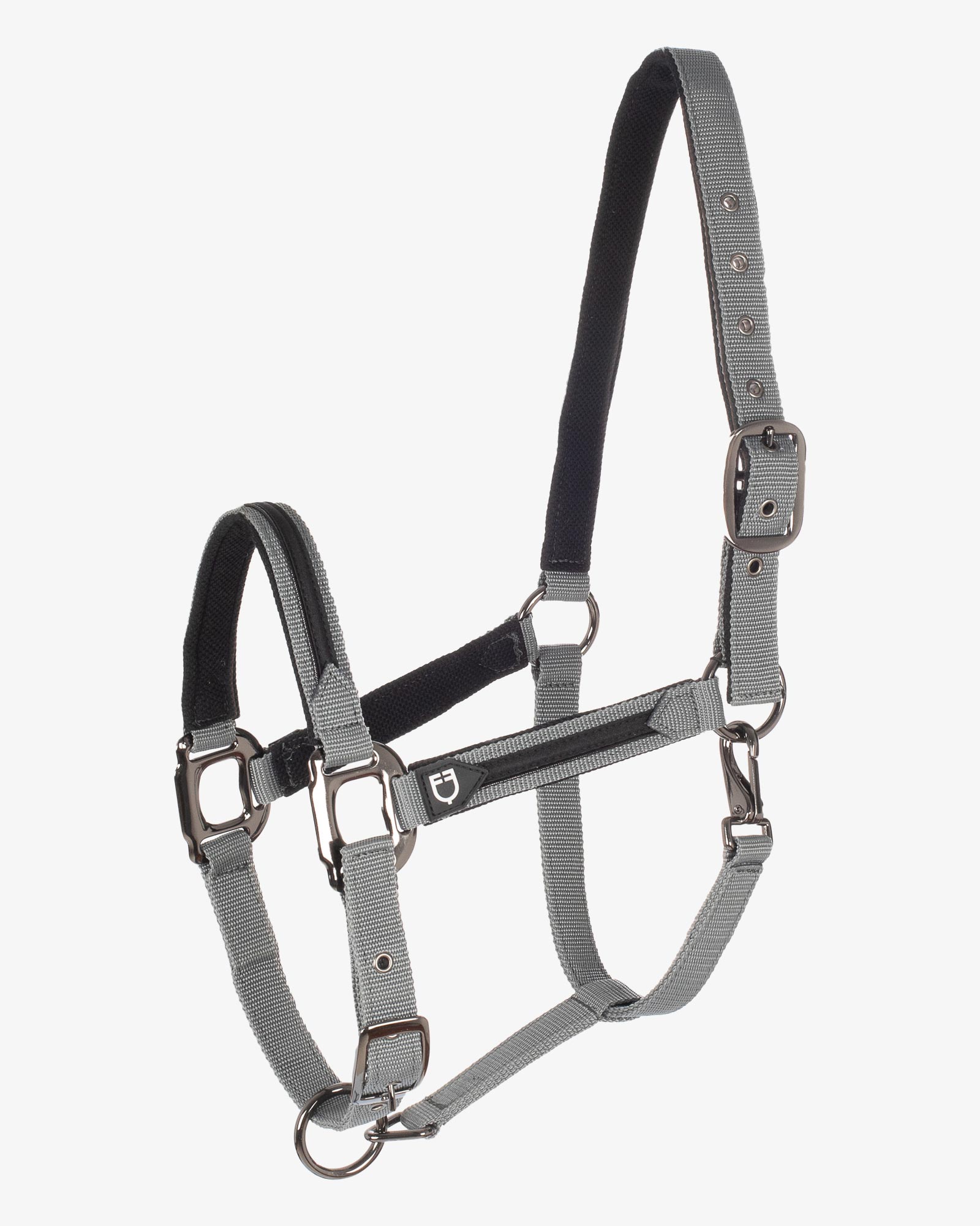 Недоуздок с чомбуром Durable Grey, флисовая подкладка. Equestro 2