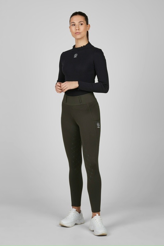 Бриджи леггинсы Flex Deep Green Dynamic 25, полная силиконовая лея. Eskadron 4